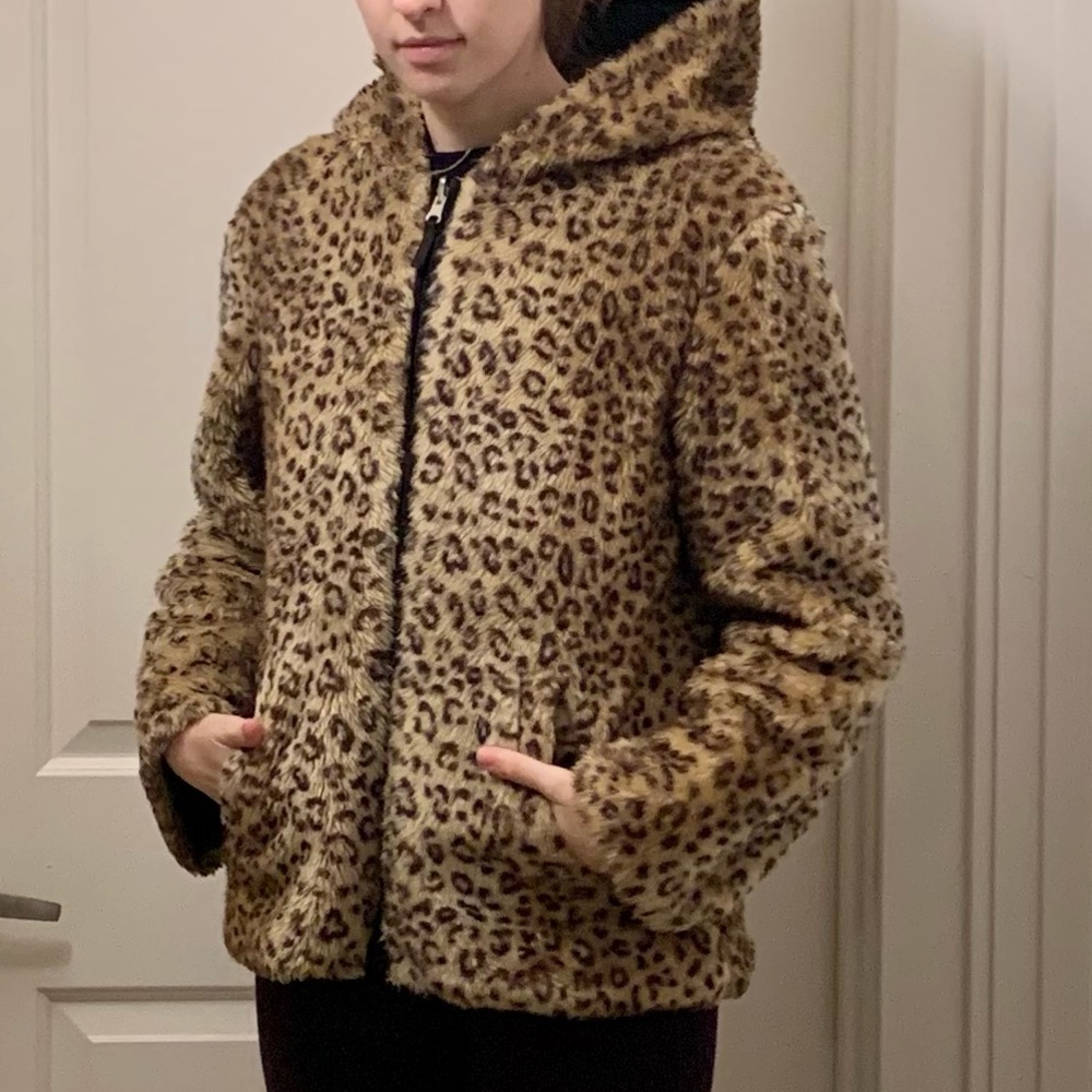 Reversible Black/Leopard Jacket